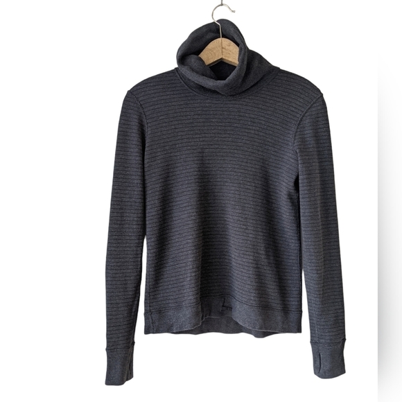 lululemon athletica Tops - 𝅺Lululemon Double Up Long Sleeve Reversible Sweatshirt Pullover Black Stripe